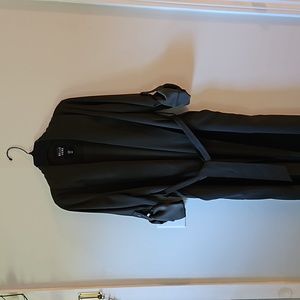 Maxi Length Long trench coat cardigan deep camo green Belle Vere